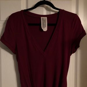 FREE PEOPLE MAROON BODYSUIT